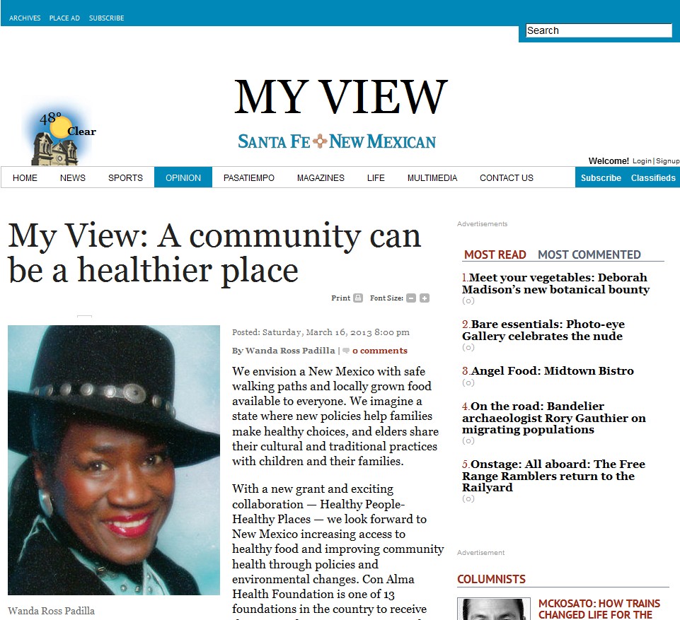 CAC Member Op-Ed: A Community Can Be a Healthier Place