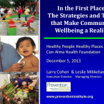 In the First Place: The Strategies and Tools That Make Community Wellbeing a Reality
